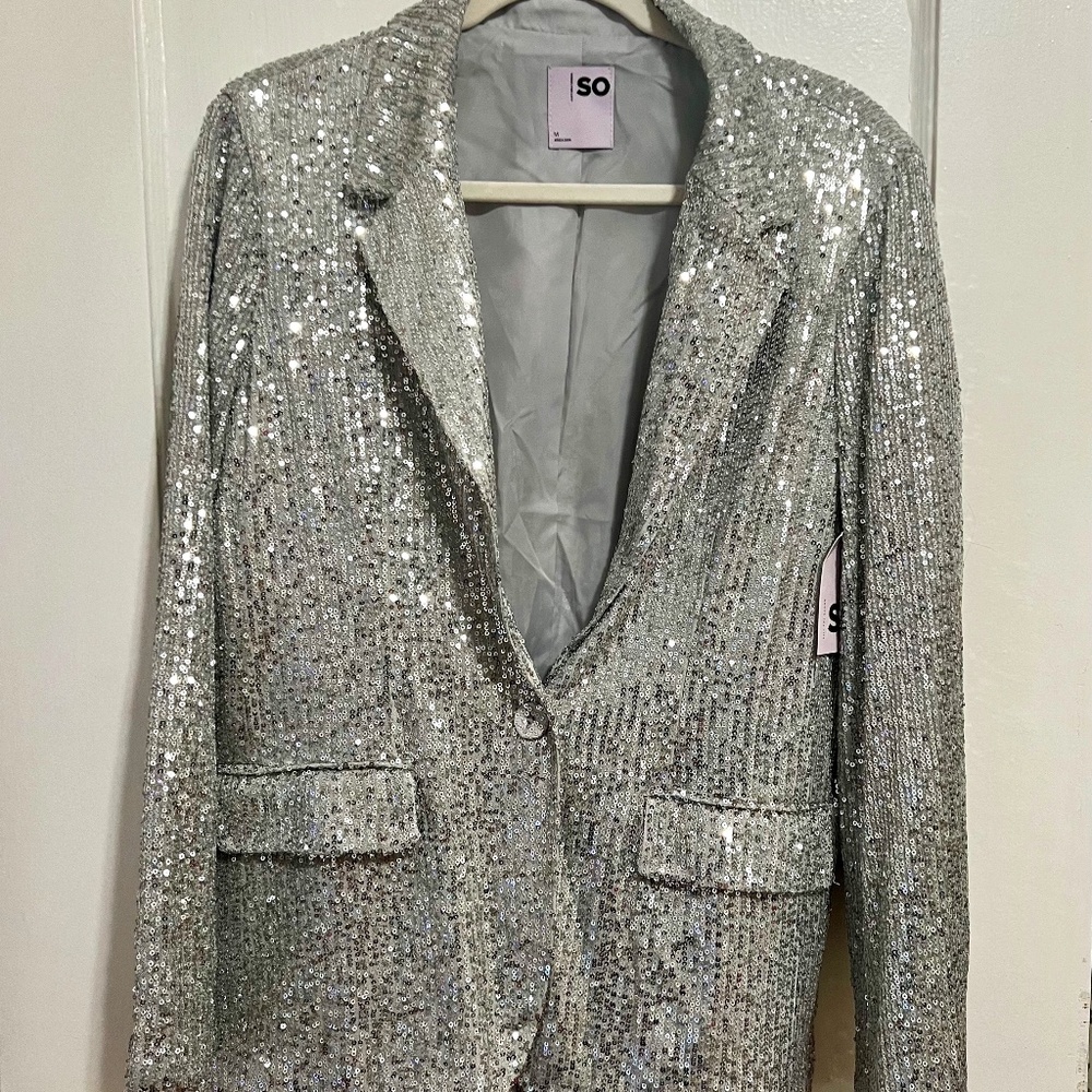 Women’s Silver Sequin Blazer